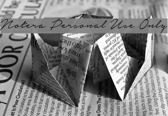 Notera Personal Use Only Font examples