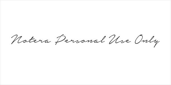 Notera Personal Use Only Logo