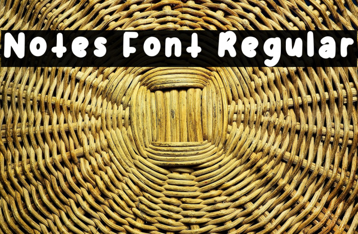 Notes Font Regular Example 2