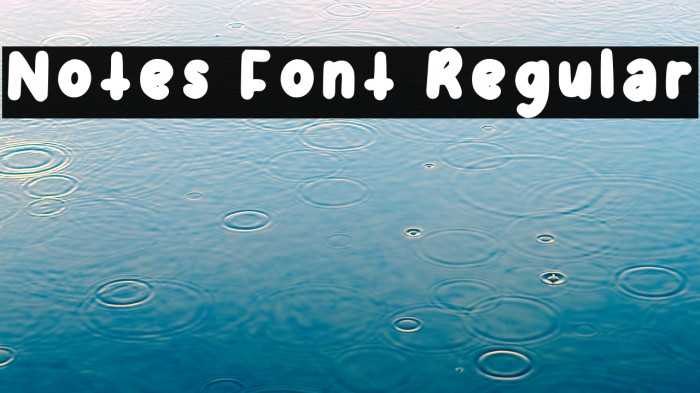 Notes Font Regular Example 3