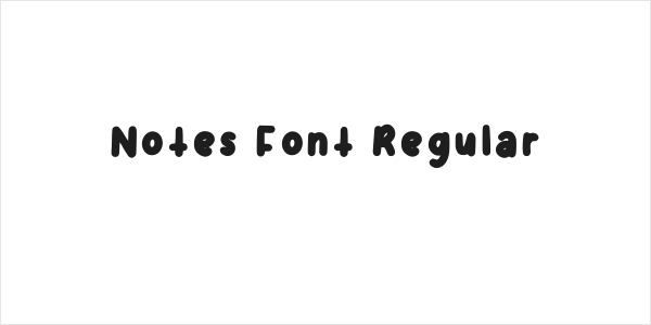 Notes Font Regular Logo
