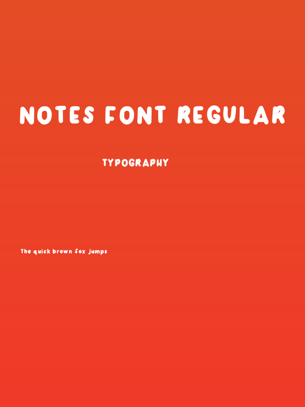 Notes Font Regular Poster