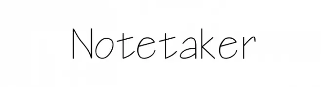 Notetaker  Frei Schriftart Herunterladen