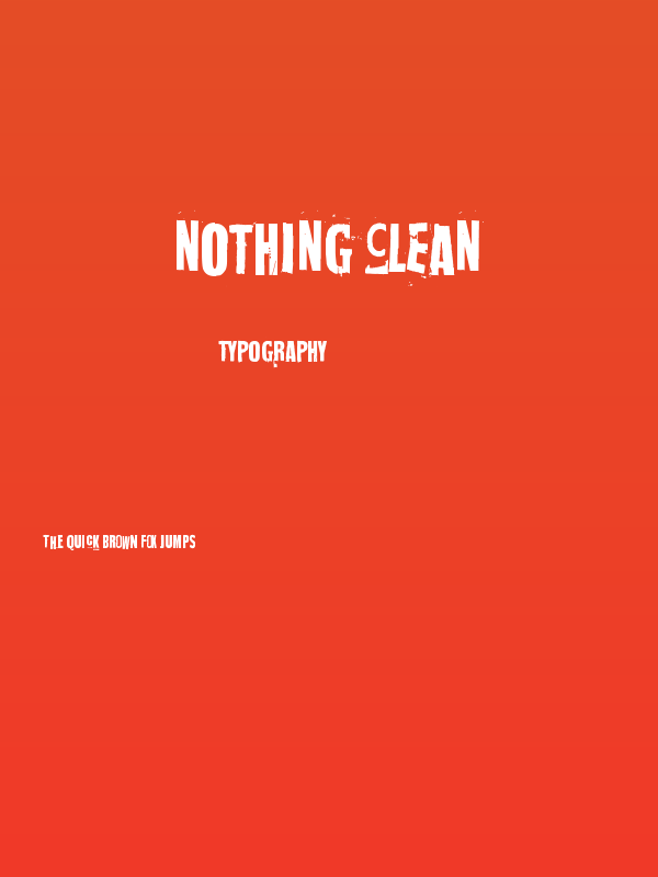 Nothing Clean Poster