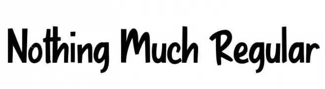 Nothing Much Regular  Frei Schriftart Herunterladen