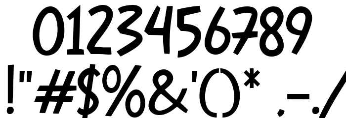 Nothing Much Regular Font OTHER CHARS