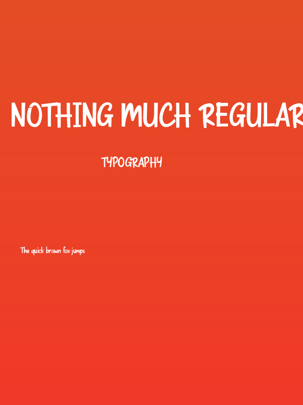 Nothing Much Regular Poster