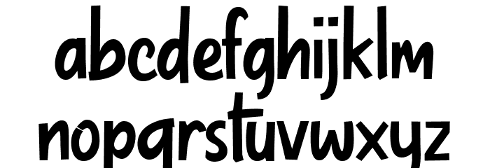 Nothing Much Regular Font LOWERCASE