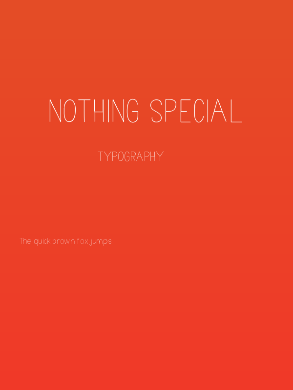 Nothing Special Poster