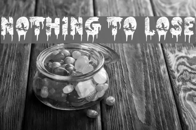 Nothing To Lose Font examples