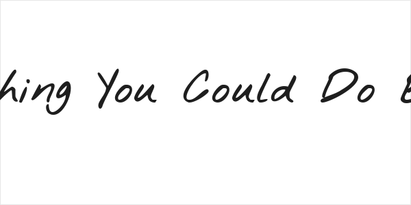 Nothing You Could Do Bold Logo