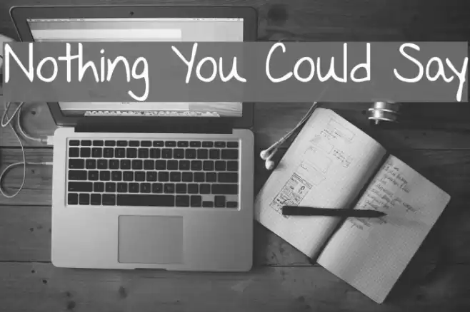 Nothing You Could Say Font examples