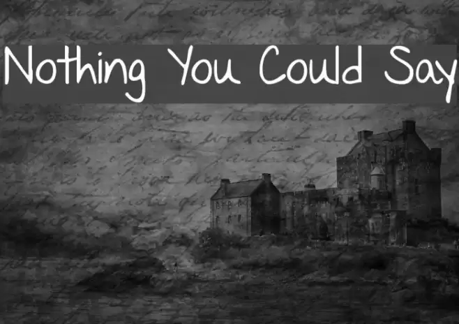 Nothing You Could Say Font examples