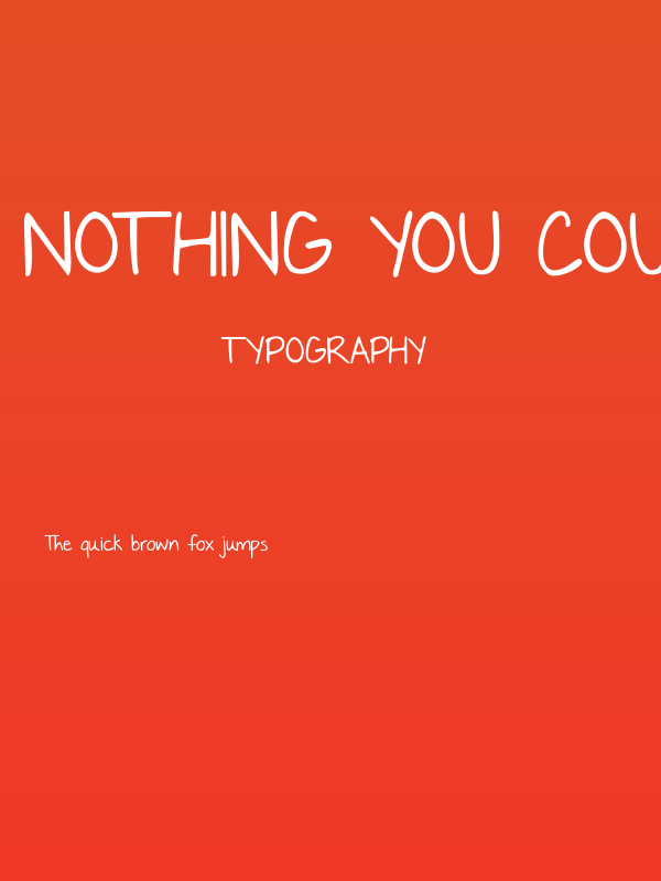 Nothing You Could Say Poster