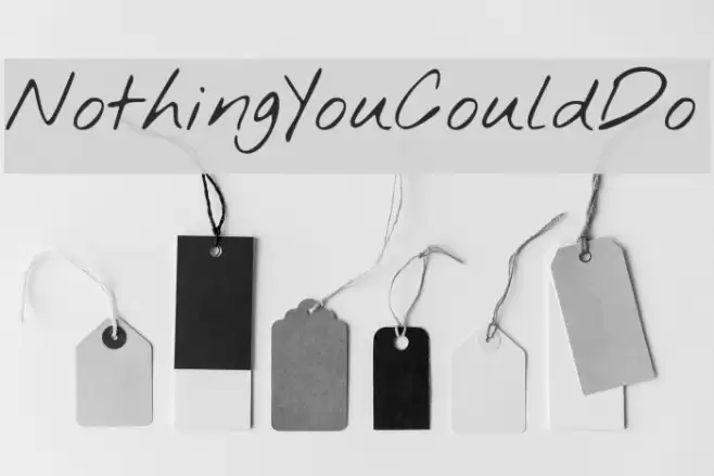 NothingYouCouldDo Font examples