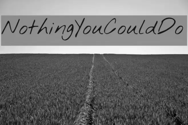 NothingYouCouldDo Font examples