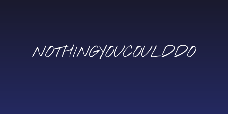NothingYouCouldDo Social Header