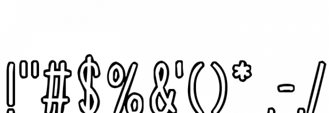 Notice Things Font OTHER CHARS