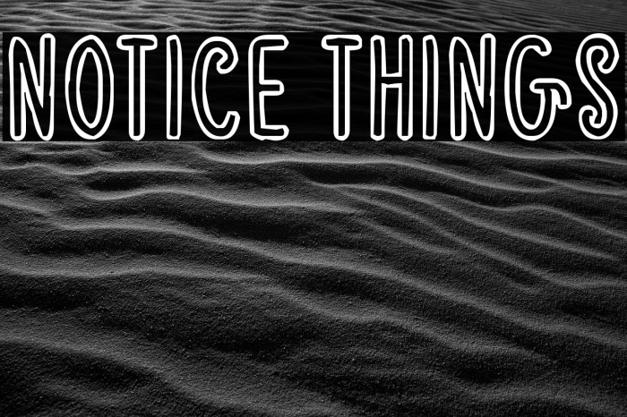 Notice Things لخطوط تنزيل examples