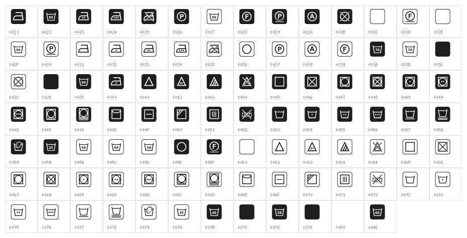 Notice3Std Character Map