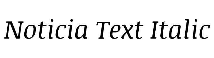 Noticia Text Italic Font
