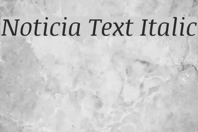 Noticia Text Italic フォント examples