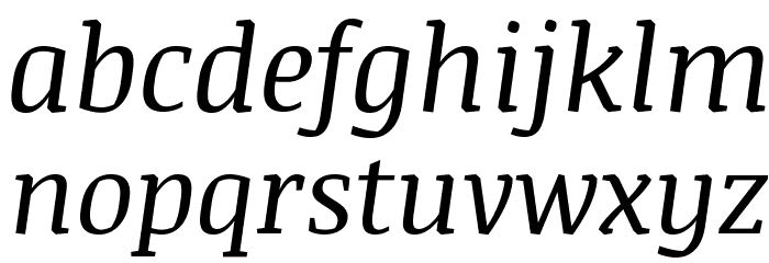 Noticia Text Italic Font LOWERCASE