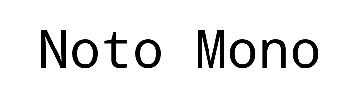 Noto Mono  font caratteri gratis