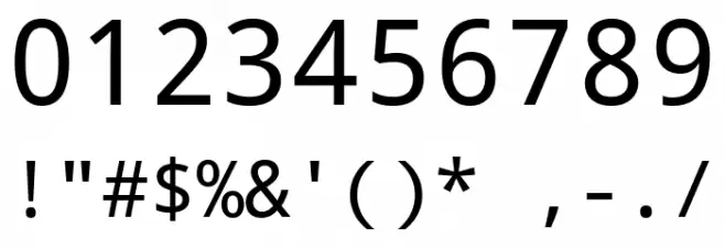 Noto Mono Font OTHER CHARS