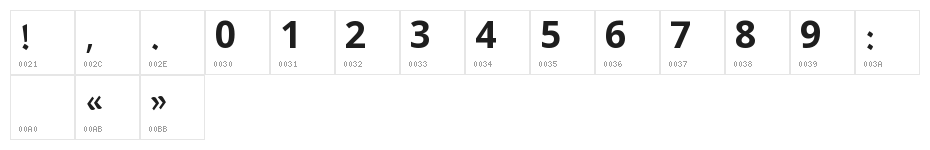 Noto Naskh Arabic Bold Character Map