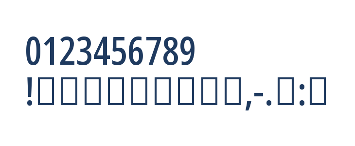 Noto Sans Arabic ExtraCondensed Medium Other Characters