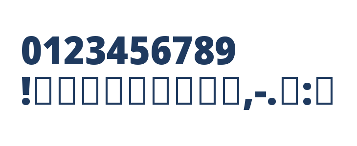 Noto Sans Arabic SemiCondensed Black Other Characters