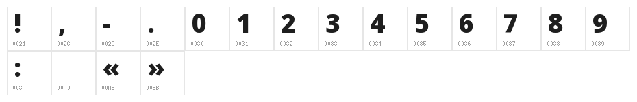 Noto Sans Arabic UI Black Character Map