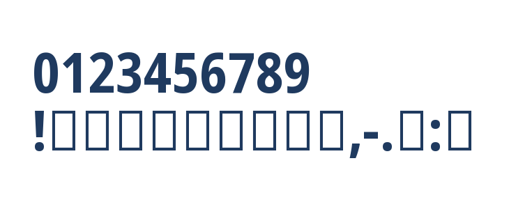 Noto Sans Arabic UI Condensed Bold Other Characters
