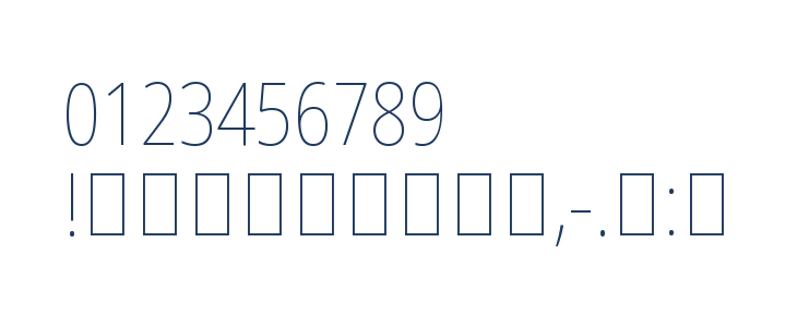 Noto Sans Arabic UI Condensed Thin Other Characters