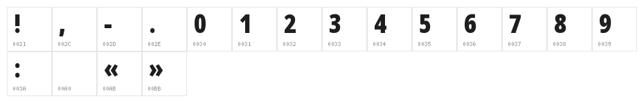 Noto Sans Arabic UI ExtraCondensed Black Character Map