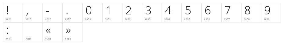 Noto Sans Arabic UI Light Character Map