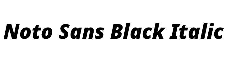 Noto Sans Black Italic  免费字体下载