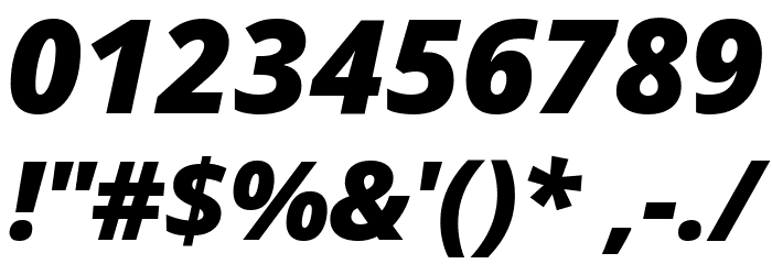 Noto Sans Black Italic Font OTHER CHARS