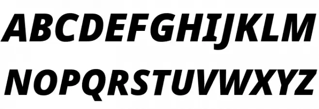 Noto Sans Black Italic フォント 大文字