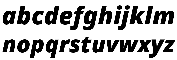 Noto Sans Black Italic Font LOWERCASE