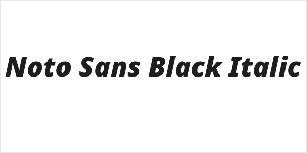 Noto Sans Black Italic Logo