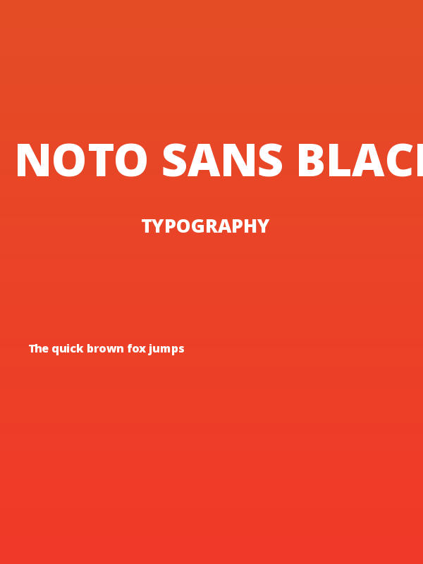 Noto Sans Black Poster