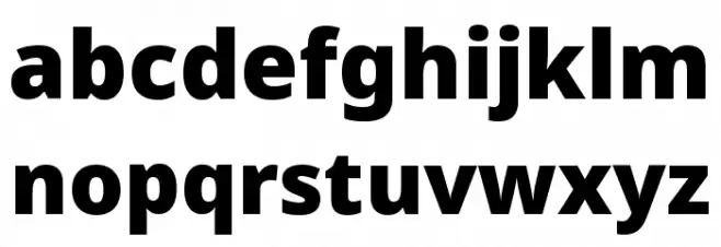 Noto Sans Black Caratteri MINUSCOLO