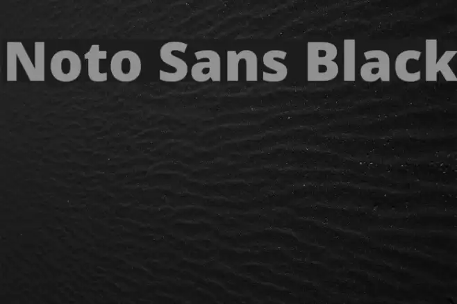 Noto Sans Black Font examples