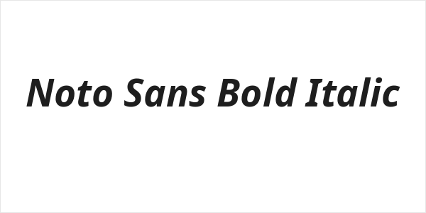 Noto Sans Bold Italic Logo
