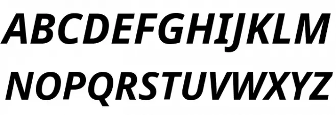Noto Sans Bold Italic Caratteri MAIUSCOLE