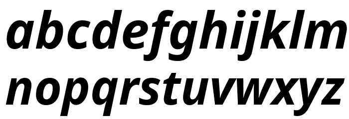 Noto Sans Bold Italic Font LOWERCASE