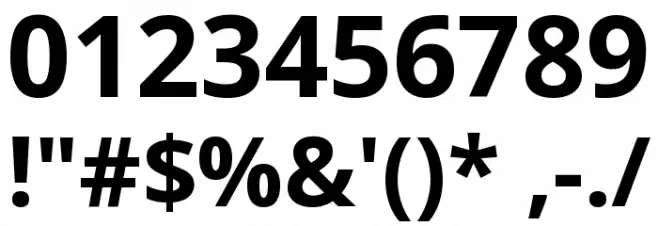 Noto Sans Bold Font OTHER CHARS