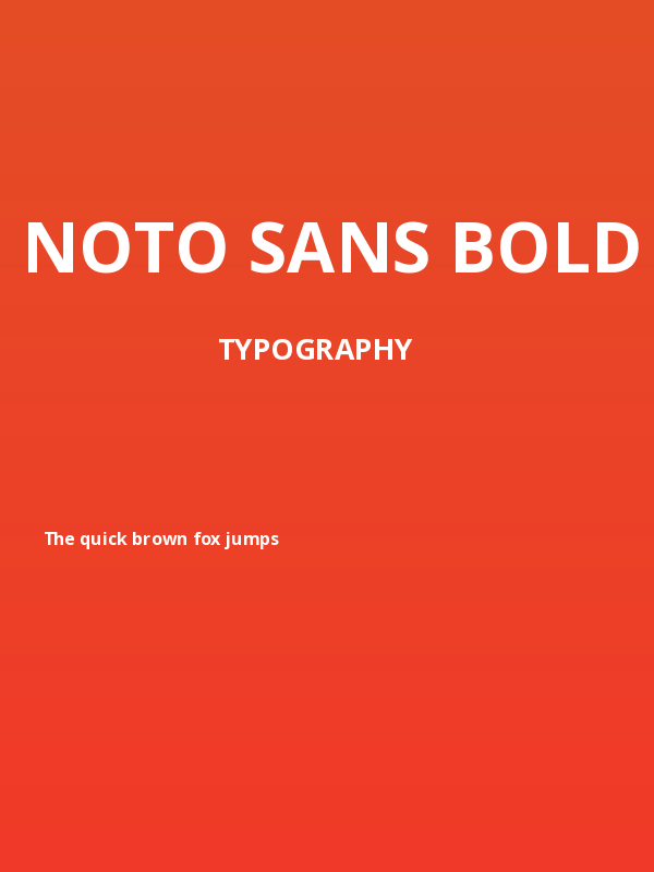 Noto Sans Bold Poster